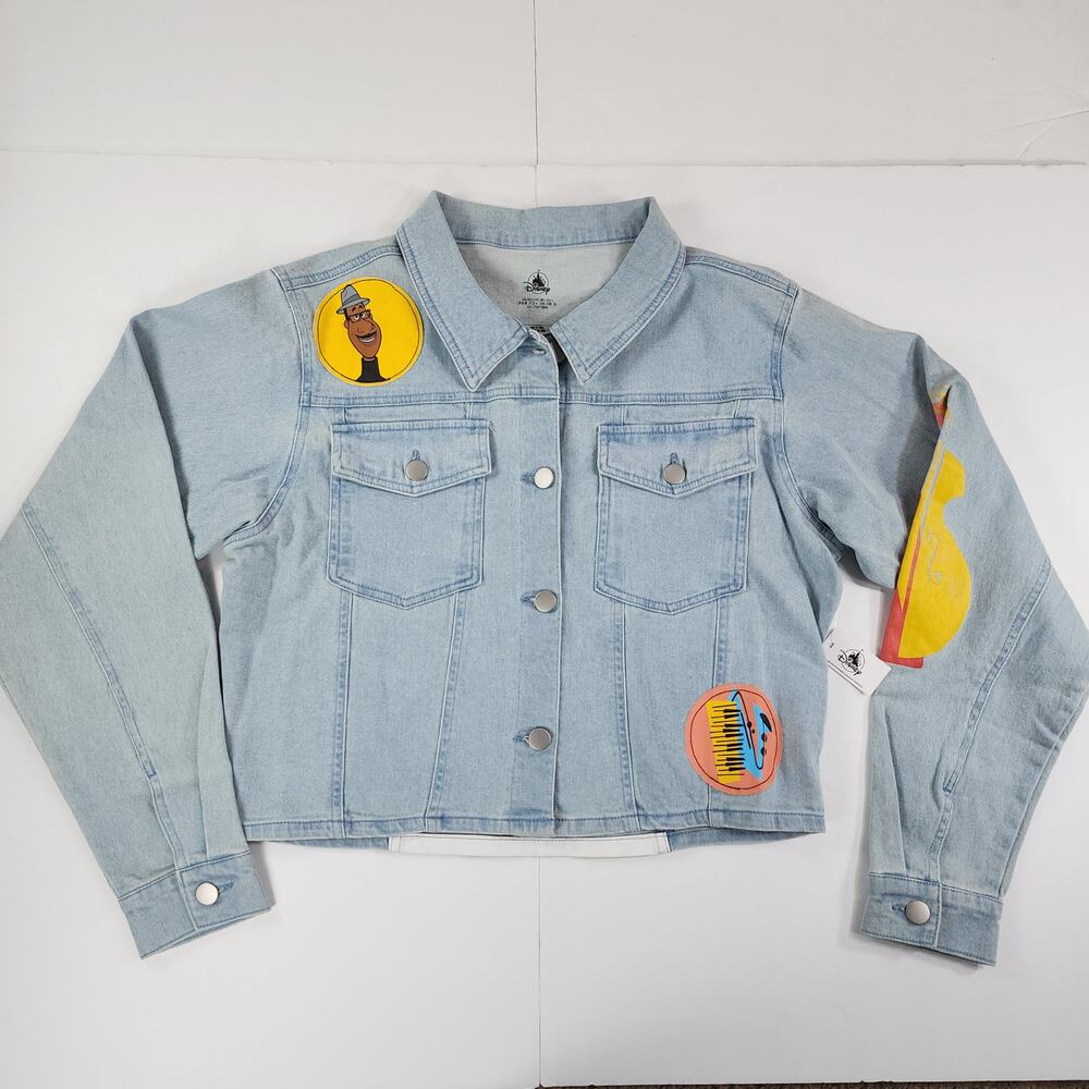Disney Pixar Soul Denim Jacket Love Your Life Jazz Size L NWT